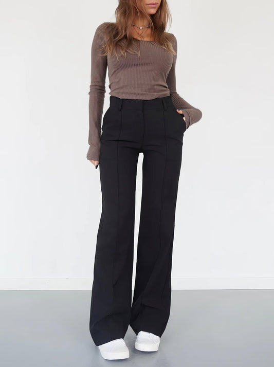 Flora | High-Waisted Wide Leg Trouser for Women | Elegant & Comfortable | Timeless Design