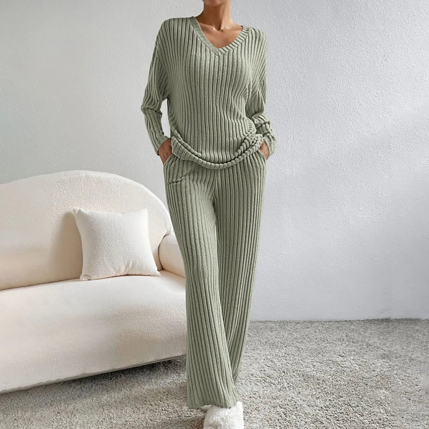 Gemma | 2-Piece Ribbed Lounge Set for Women | Comfortable & Stylish | Soft & Trendy