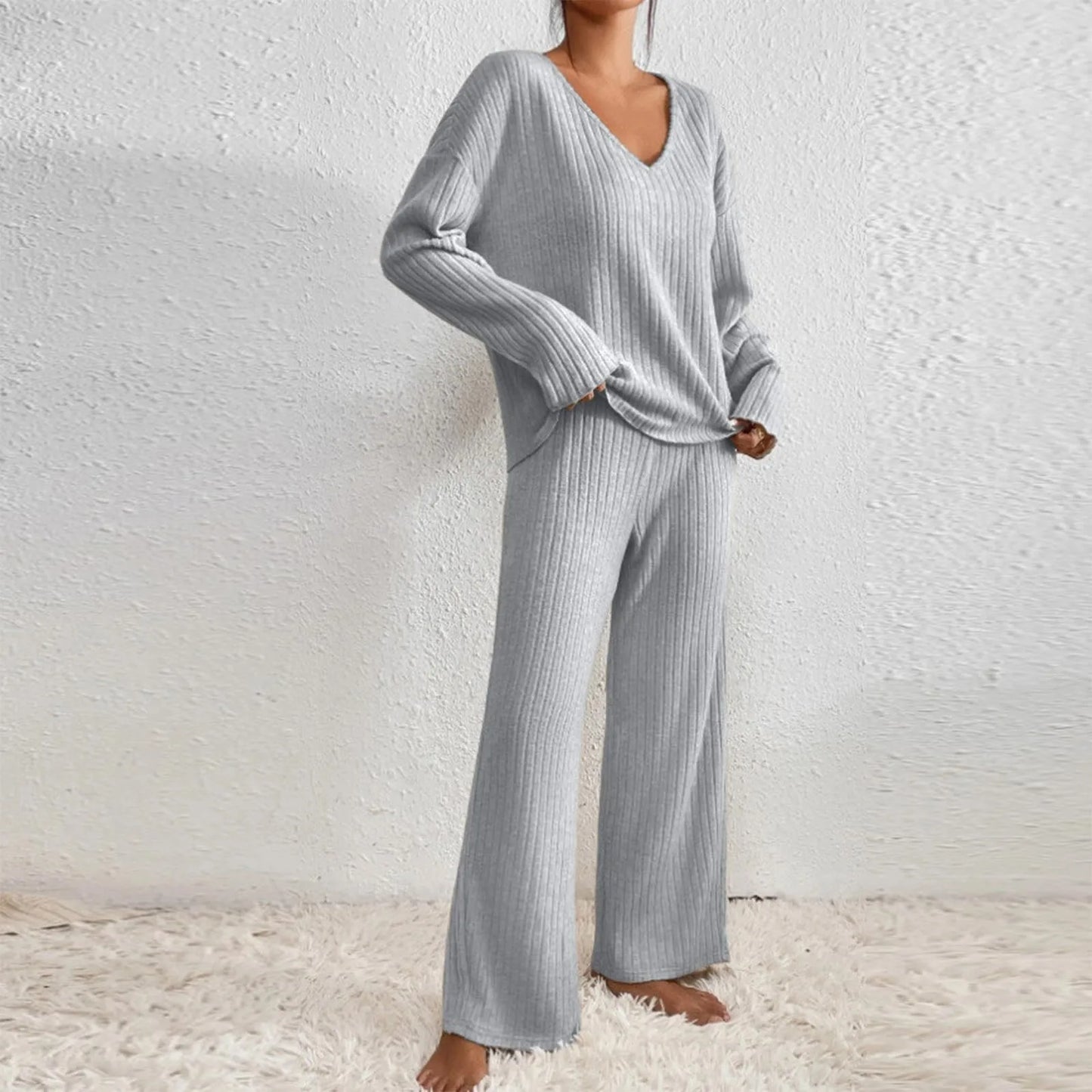 Gemma | 2-Piece Ribbed Lounge Set for Women | Comfortable & Stylish | Soft & Trendy